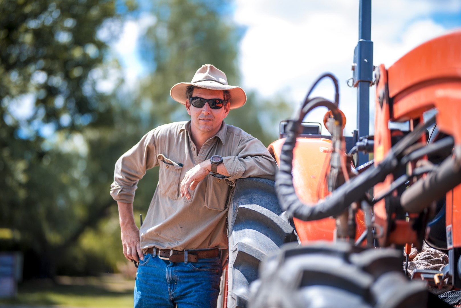 Farmer and harvester