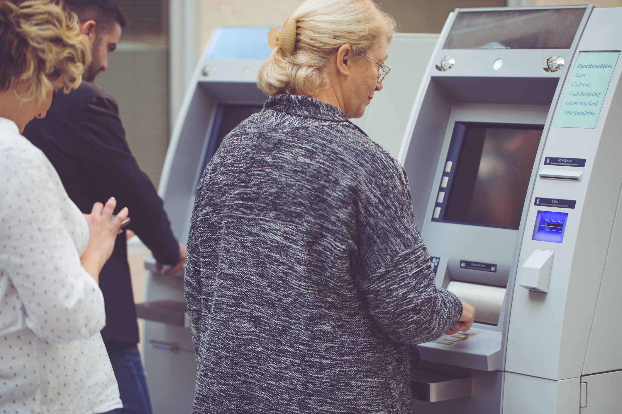 Waiting in line at ATM